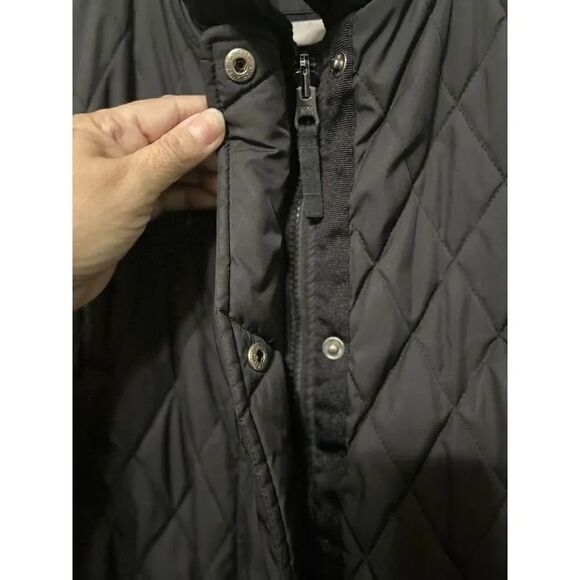 LL Bean Traveler Black‎ Quilted Diamond Stitched Jacket Women’s Size PM - Picture 4 of 13